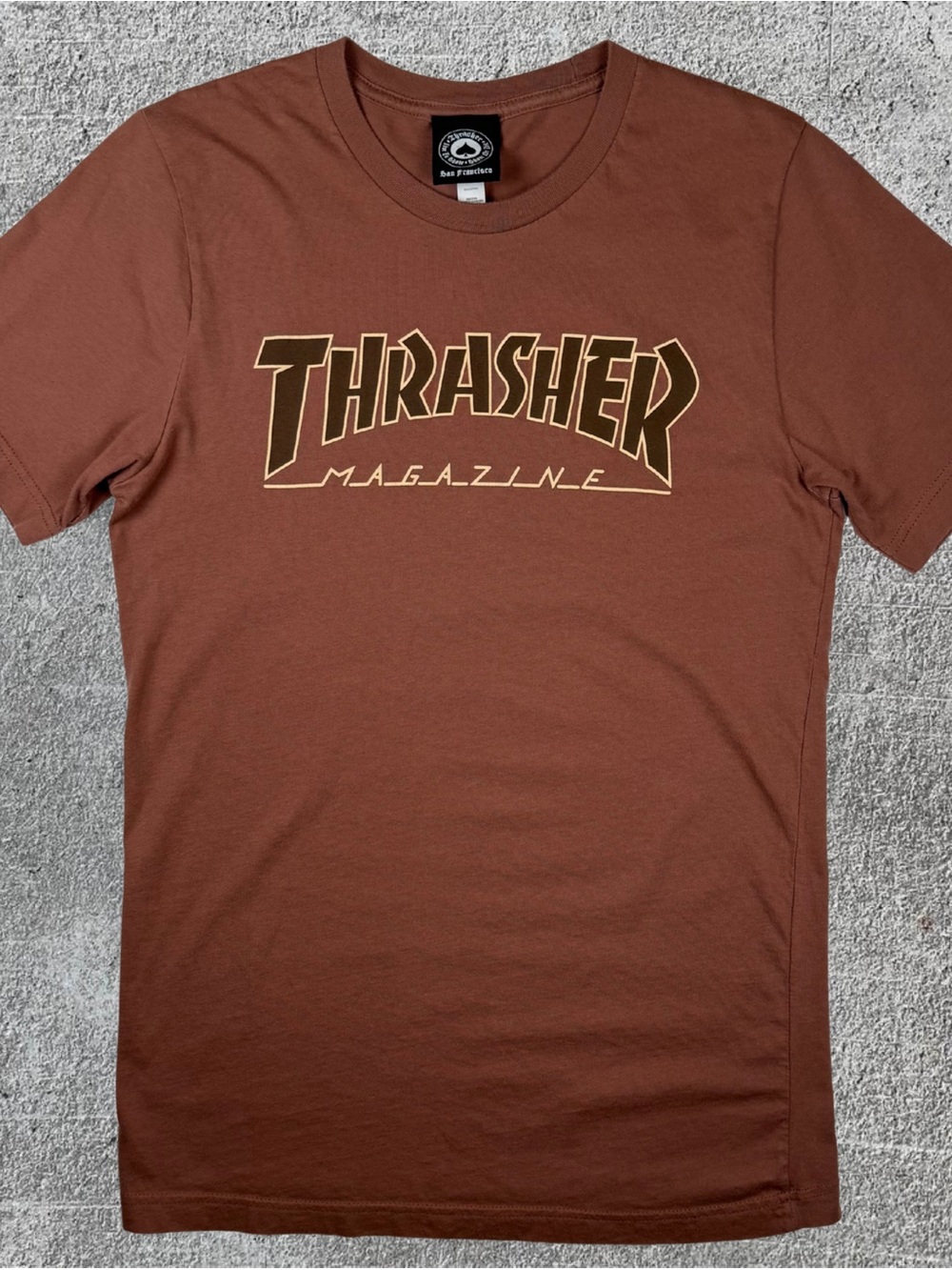 Thrasher Magazine Brown Short Sleeve T-Shirt Size Medium